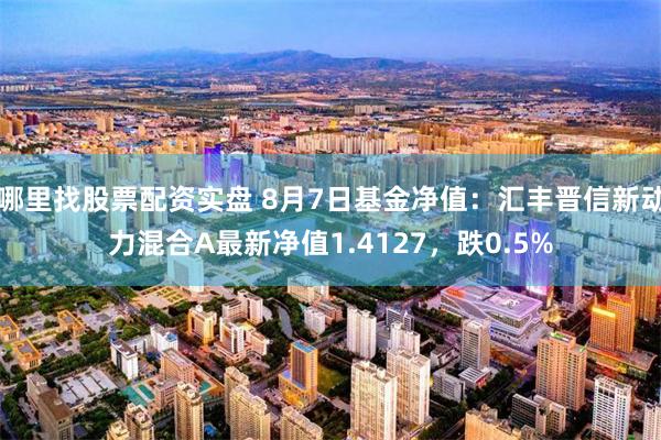 哪里找股票配资实盘 8月7日基金净值:汇丰晋信新动力混合A最新净值1.4127,跌0.5%