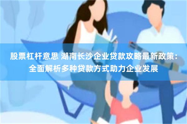 股票杠杆意思 湖南长沙企业贷款攻略最新政策：全面解析多种贷款方式助力企业发展
