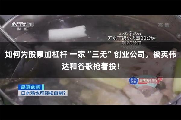 如何为股票加杠杆 一家“三无”创业公司，被英伟达和谷歌抢着投！