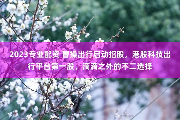 2023专业配资 曹操出行启动招股，港股科技出行平台第一股，滴滴之外的不二选择